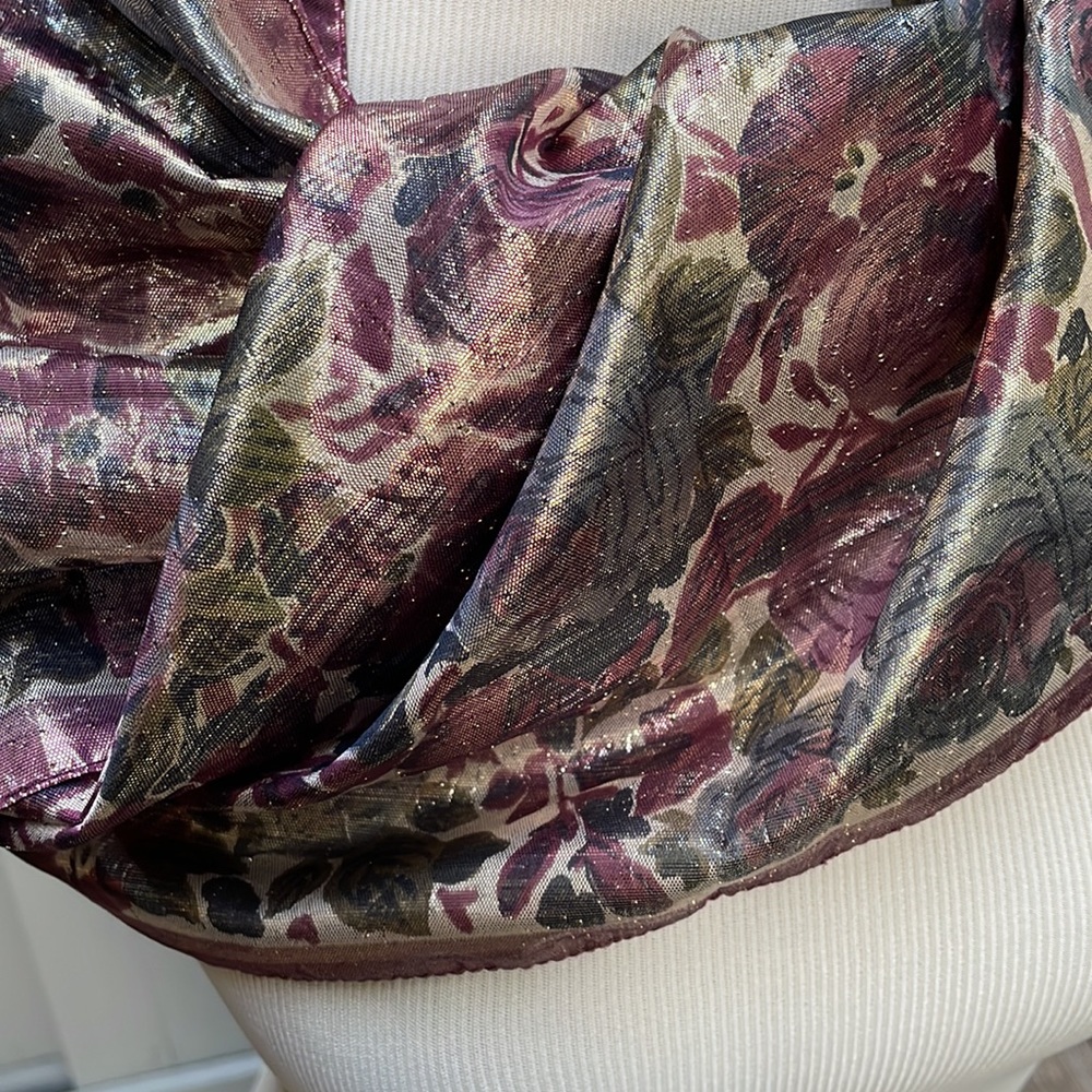 Collectif Silk Metallic Scarf Made In Italy